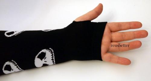 NIGHTMARE BEFOR CHRISTMAS  NBC Jack Skellington Handschuhe Stulpen