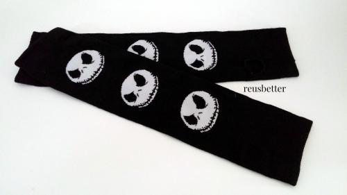 NIGHTMARE BEFOR CHRISTMAS  NBC Jack Skellington Handschuhe Stulpen