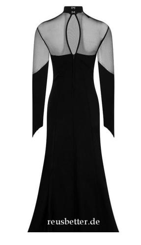 Maxi Damenkleid Necessary Evil Amaterasu Mesh Vampir Kleid schwarz