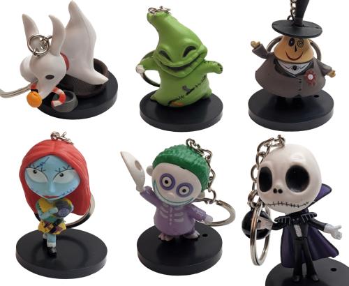 The Nightmare Before Christmas Jack Skellington 3D Figur Anhänger Tim Burton Taschen-Schlüsselanhänger