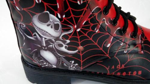 Damen Boots Nightmare Before Christmas Jack Skellington und Zero