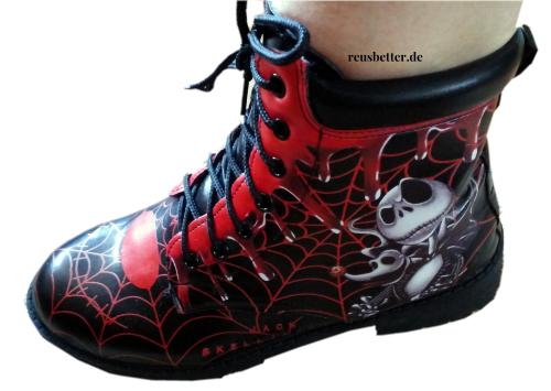 Damen Boots Nightmare Before Christmas Jack Skellington und Zero