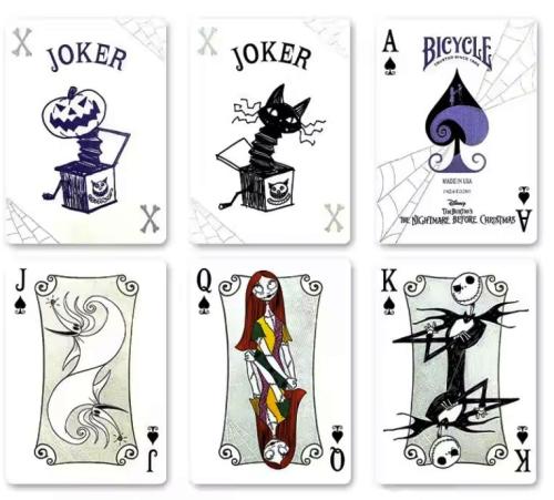 Bicycle Spielkarten Nightmare Before Christmas - Tim Burton Skat | Poker Karten