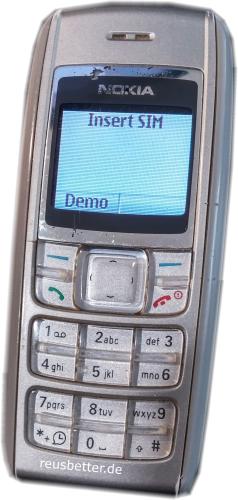 Nokia 1600 Handy | 1,4 Zoll | Silber | Klassisch/Candy-Bar | SIM Frei