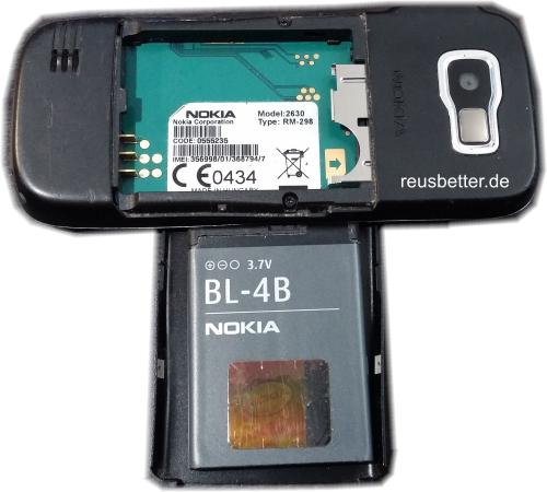 Nokia 2630 Handy | Klassisch/Candy-Bar |1.8 Zoll | Schwarz |  Simlockfrei