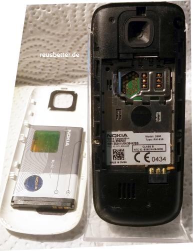 Nokia 2690 Puristen-Handy | 1.8 Zoll | Weiß Schwarz | VGA-Kamera | GPRS-Turbo EDGE