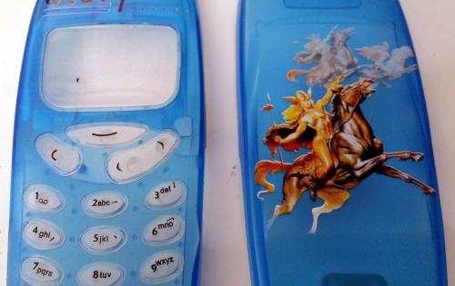 Nokia 3310 Handy Cover ☛ Amazone blau transparent