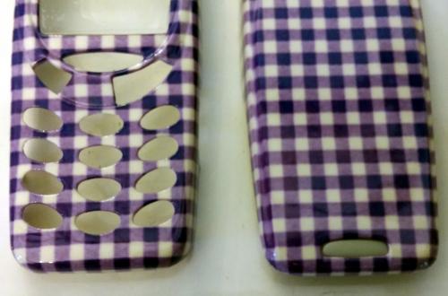 Nokia 3310 Handy Hülle Handy Cover Karo lila