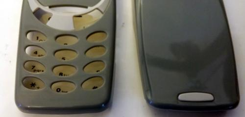 Nokia 3310 Ersatz Handy Hülle schiefergrau