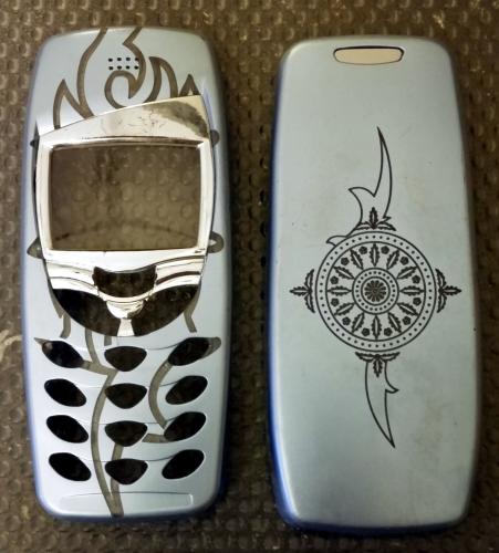 Nokia 3350 AL Handyhülle  ☛ Handy Cover ☛ Tribal Metallic Blue