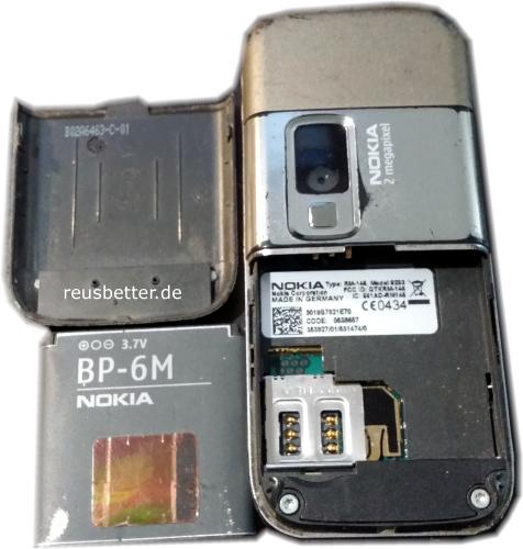 Nokia 6233 Foto Handy | Kamera Bluetooth FSE VW Mercedes | Silber | ohne Vertrag