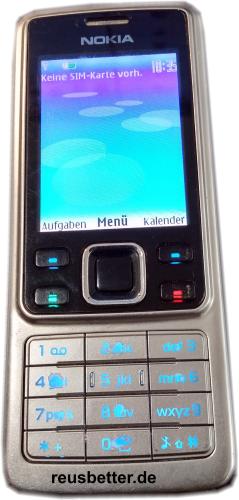 Nokia 6300 Silber ❖ Candy-Bar ❖ Silber ❖ Kamera ❖ Bluetooth ❖ MP3