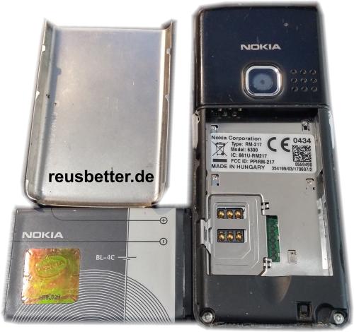 Nokia 6300 Schwarz-Silber | 2.0 Zoll |  Kamera Radio Bluetooth MP3 | SIM Frei