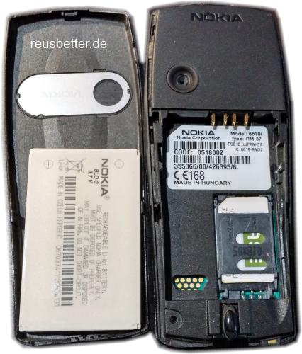 Nokia 6610i Klassisch/Candy-Bar Handy ❖  1.5 Zoll ❖ Schwarz ❖ Simlockfrei