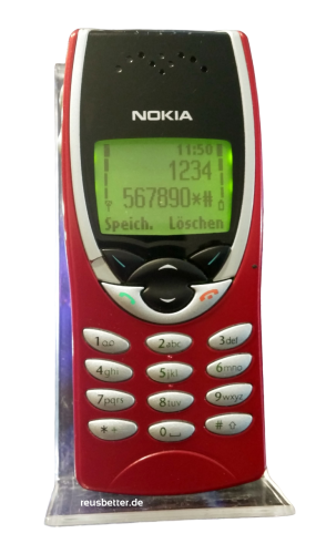 Nokia 8210 Handy | Klassisch/Candy-Bar | Sammler Retro |  Rot | Simlock Frei