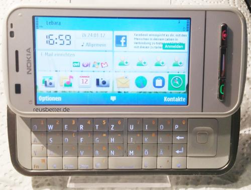 Nokia C6-00 Weiß | Simlock Frei | Smartphone Slider | Qwertz Tastatur | 5MP | 3.2 Zoll