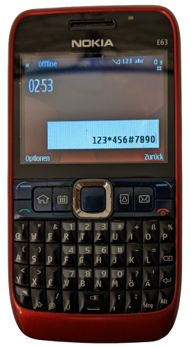 Nokia E63 Candy Bar Handy Qwerty Handy 3G Wifi Bluetooth Mp3 Player 2MP Rot