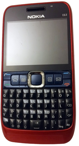 Nokia E63 Candy Bar Handy Qwerty Handy 3G Wifi Bluetooth Mp3 Player 2MP Rot