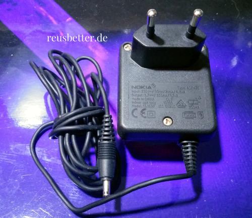 Nokia Ladekabel Netzteil ACP-7E ✐ DC 3.7V ✐ 3.5 mm