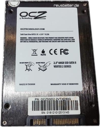 OCZ Technology Vertex 2 | SSD - SATA II | 60 GB | 2,5 Zoll (OCZSSD2-2VTXE60G)