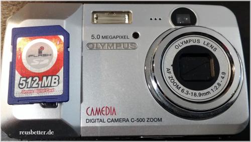 Olympus CAMEDIA C-500 Zoom | 5.0MP Digitalkamera | 1,8" TFT LCD Monitor | Silber