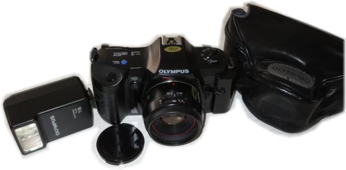 Olympus OM 101 Spiegelreflexkamera Paket 4 Tlg. mit Blitz und Objektiv Olympus Optical Co