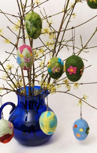 Handgefilzte Ostereier Unikate - Geschenk - Handarbeit