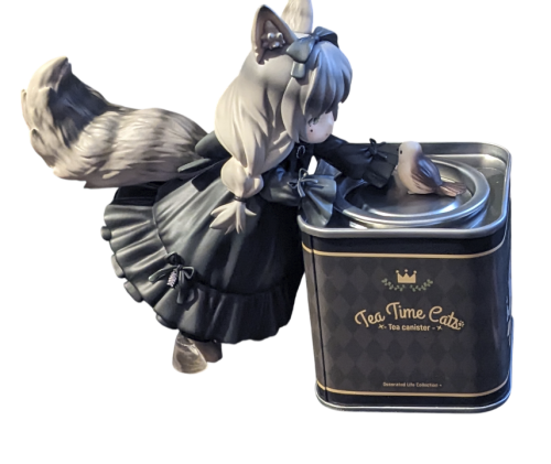 Ribose Original Tea Tim Cat Set mit Tee Dose Sammel PVC Figur