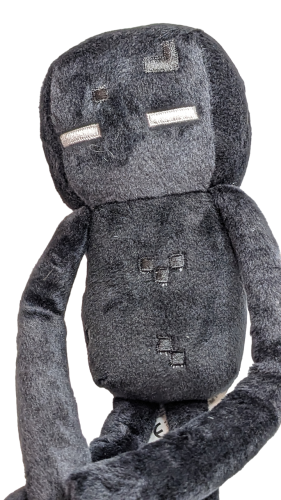 Enderman Plüschfigur Motiv Game MINECRAFT Pixelblock