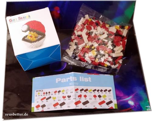 Pokeball Pikachu Diamond Blocks mit Box | Pokemon