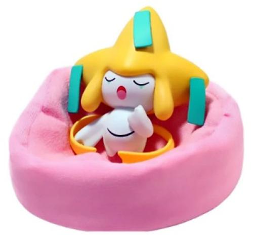 Pokémon Schlaf Figur Jirachi  im Set mit Sammelbox
