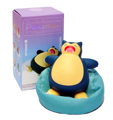 Pokémon Schlaf Figur Snorlax im Set mit Sammelbox