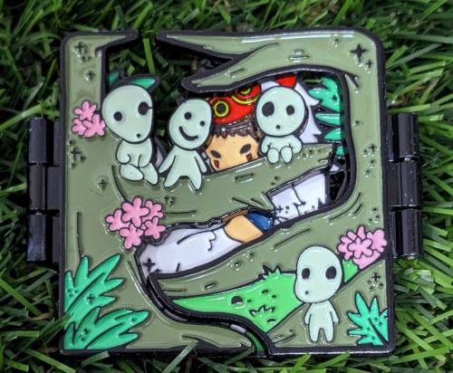 Prinzessin Mononoke Spirit Waldgeist Pop Up Emaillie Pin Studio Ghibli