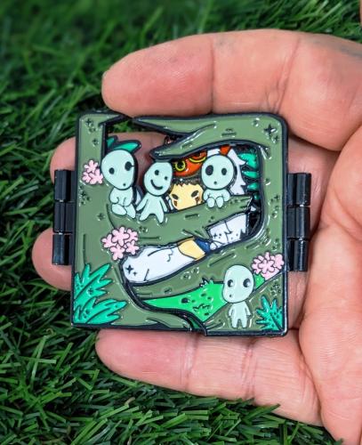 Prinzessin Mononoke Spirit Waldgeist Pop Up Emaillie Pin Studio Ghibli