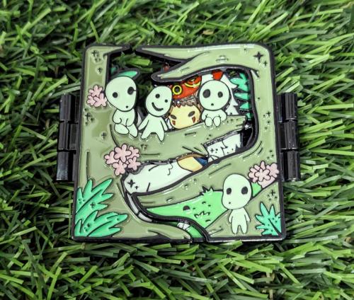 Prinzessin Mononoke Spirit Waldgeist Pop Up Emaillie Pin Studio Ghibli