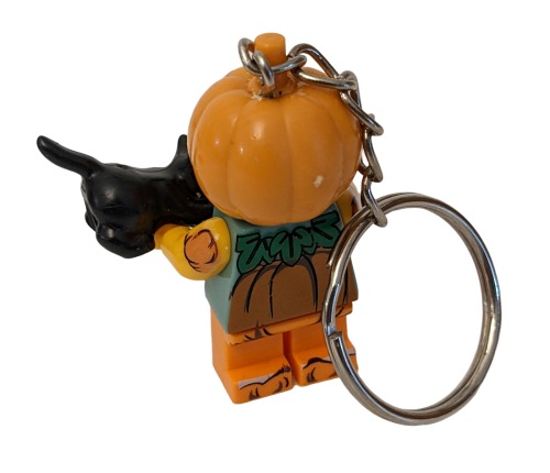 Halloween Pumpkin mit Katze Schlüsselanhänger LOZ Bausteine Set DIY Geschenk