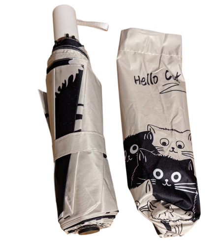 Regenschirm und UV Sonnenschirm  -  Anime Katzen - Taschenschirm Knirps Unisex