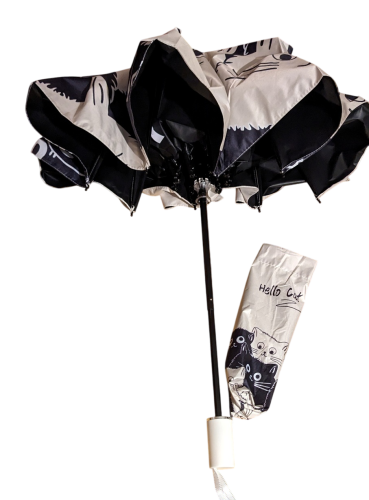 Regenschirm und UV Sonnenschirm  -  Anime Katzen - Taschenschirm Knirps Unisex