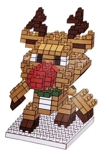 Rentier Rudi mit der Roten Nase Bricks Building Block