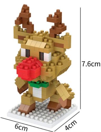 Rentier Rudi mit der Roten Nase Bricks Building Block