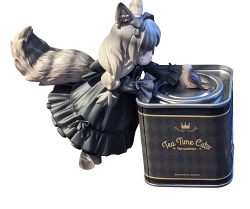 Ribose Original Tea Time Cats Set mit Tee Dose Sammel PVC Figur