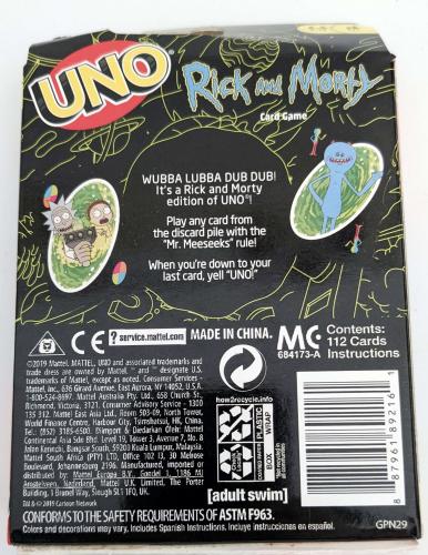 UNO Kartenspiel Special Edition Rick and Morty