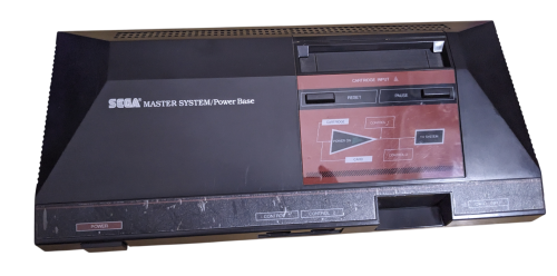 Sega Master System Schwarz PAL Spielekonsole mit 2 Controllern und Sonic Chaos