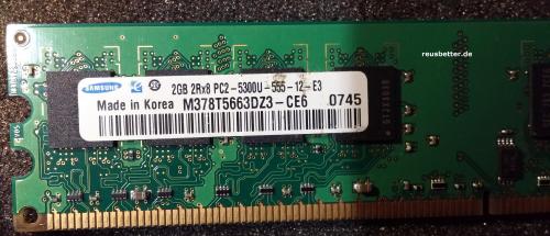 Samsung PC Arbeitsspeicher 4GB M378T5663DZ3-CE6 PC5300 DDR2 RAM