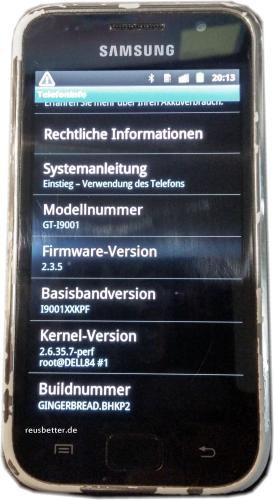 Samsung Galaxy S Plus GT-I9001 Smartphone | 8 GB Speicher | 4 Zoll | 5 MP Kamera | Simlock Frei
