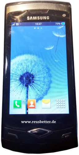 Samsung Wave GT-S8500 Smartphone 3.3 Zoll 5 MP Metallic Schwarz Simlock Frei