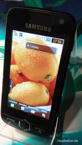 Samsung Jet GT-S8000 Smartphone | Rose Schwarz | 5 Megapixel | 3,1 Zoll | Simlock Frei