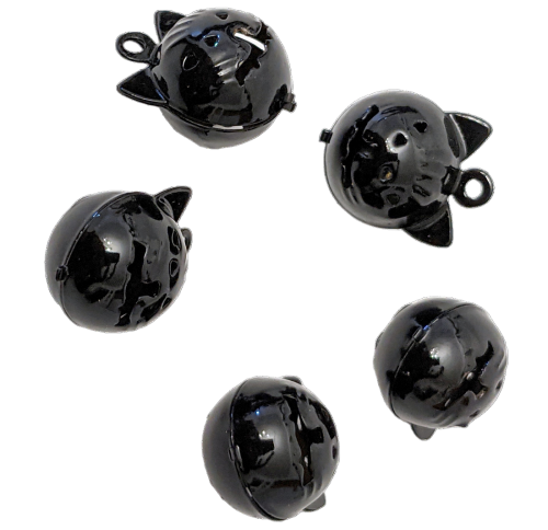 Halloween Schwarze Katze Glöckchen Schlüsselanhänger Katzen Schelle DIY Geschenk