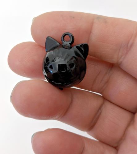 Halloween Schwarze Katze Glöckchen Schlüsselanhänger Katzen Schelle DIY Geschenk
