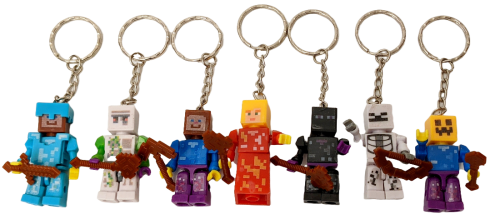 Schlüsselanhänger Minecraft Motiv Set Golem Sammel Box Set